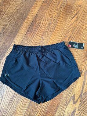 Under Armour Women's Black Athletic Shorts with Elastic Waist